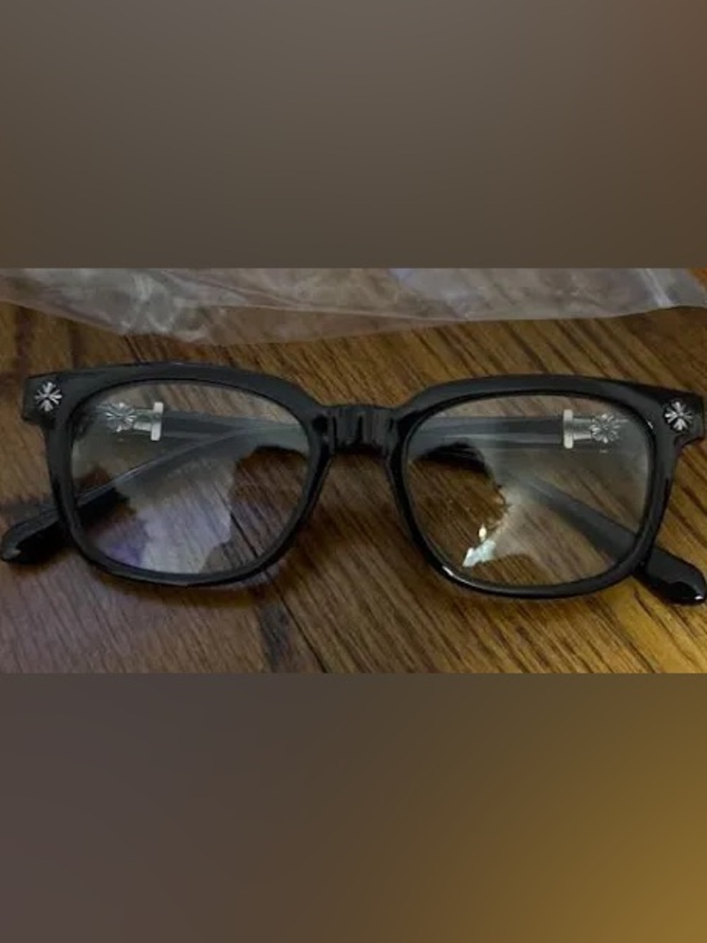 Chrome heart glasses